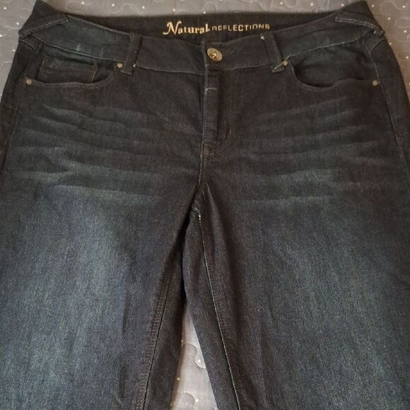 Natural Reflections Dark Wash Denim Jeans size 8 - Picture 2 of 6